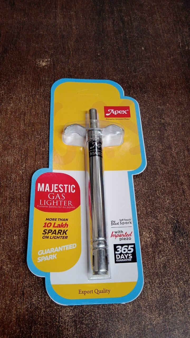 Apex Majestic Stainless Steel Gas Lighter Apex Majestic Stainless Steel Gas Lighter
